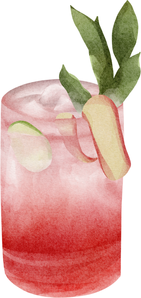 watercolor cocktail